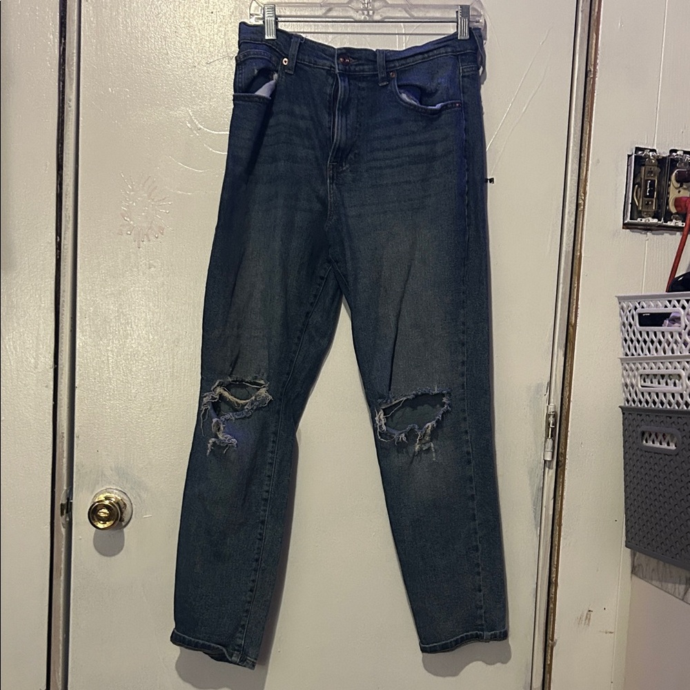 Celebrity Pink Women's Distressed Blue Skinny Jeans
